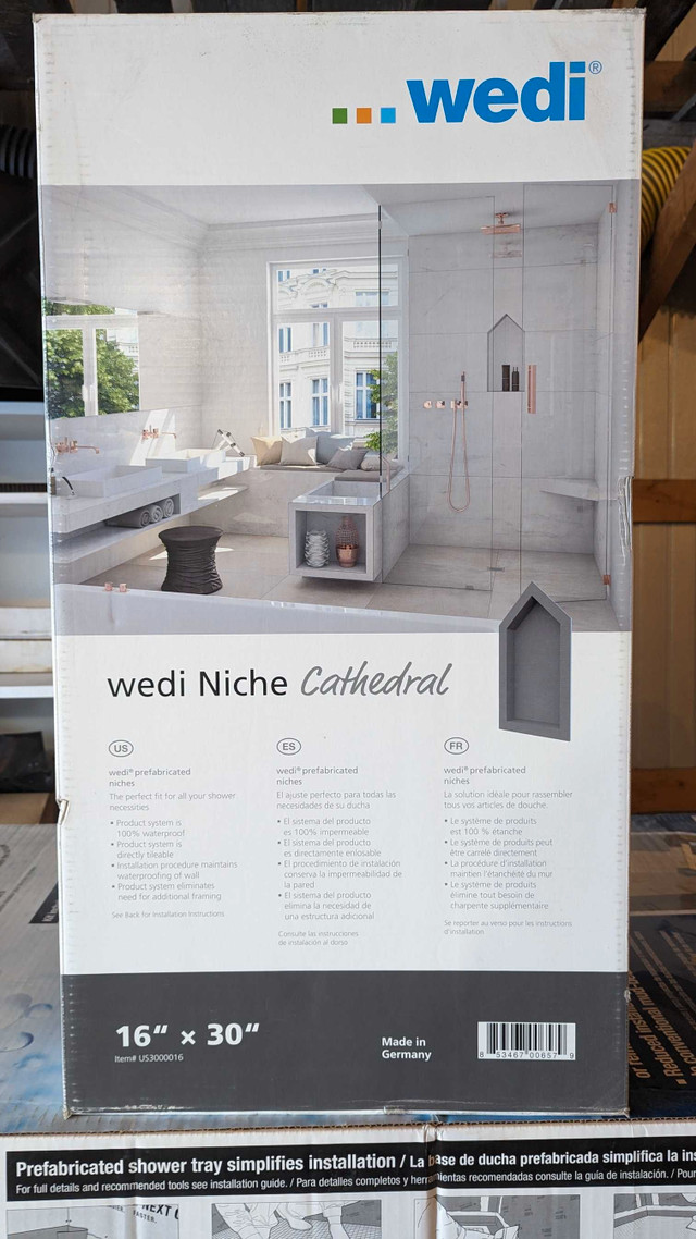 Wedi Shower Niche - Cathedral Shape in Plumbing, Sinks, Toilets & Showers in Regina