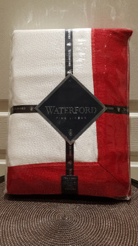 Waterford Festive Tablecloth - Clarissa White/Red - BRAND NEW