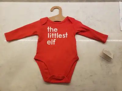 Indigo-New The Littlest Elf Onesie 0-3 months baby 100% cotton, View more
