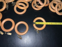 3-Inch Wood Curtain Rod Clip Rings — $2 each