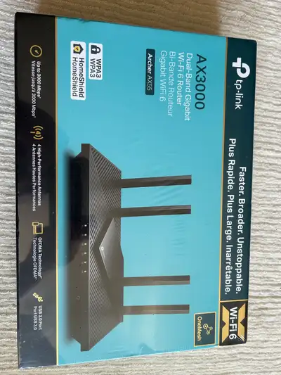 *BRAND NEW*TP Link AX3000 Dual Band Gigabit WI-FI 6 Router, View more
