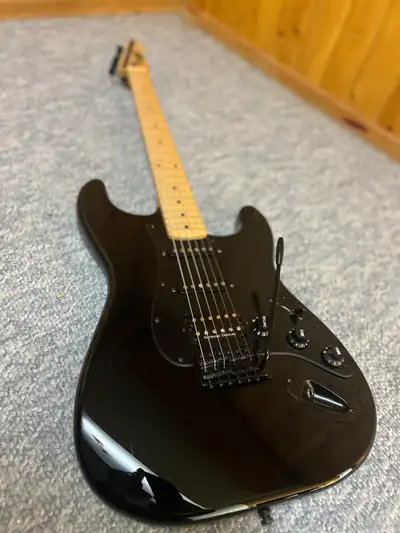 mint condition Partscaster supreme built to replicate a ESP series 400 Black on black on black all t...