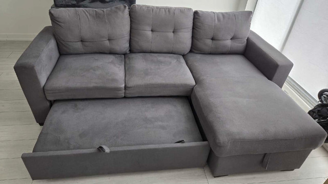 3-Seater Sofa Bed with Storage – Used, Needs Minor Repair in Couches & Futons in Kitchener / Waterloo