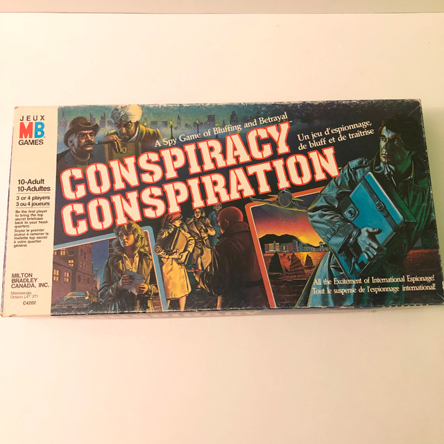 Vintage 1983 Conspiracy Board Game Milton Bradley Fr and Eng in Arts & Collectibles in City of Toronto
