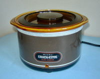 rival crock pot USA 1 Qt Crockette Slow Cooker Vtg Mini Stoneware