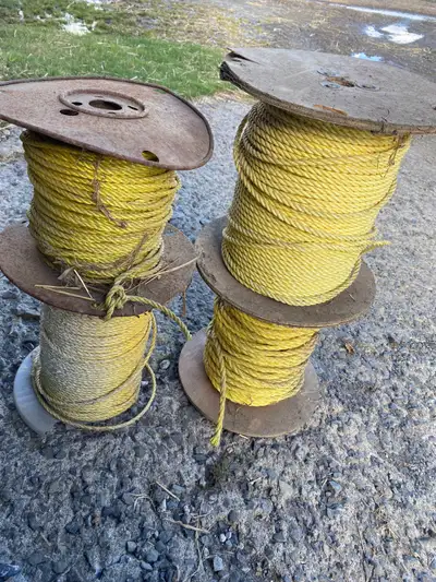 4 reels of rope, 1/4 and 3/8