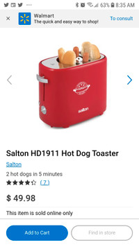 Salton Hot Dog Toaster