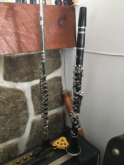 Yamaha 34ii clarinet and glory silver flute, View more