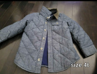 Boys size 4t button up coat 