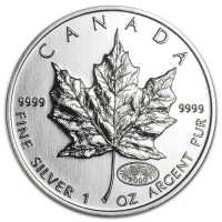 Silver 1oz Random Year Mapleleaf Coins