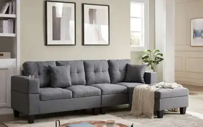 Super offre Canapé sectionnel 4 places Design élégant et Pratiqu, View more