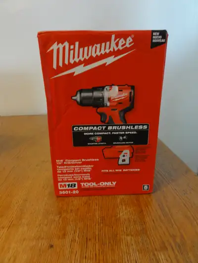 New Tool Only Milwaukee M-18 Compact Brushless 1/2" Drill Driver, View more