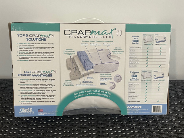 Brand New Contour CPAPMax 2.0 Pillow in Bedding in Oakville / Halton Region - Image 4