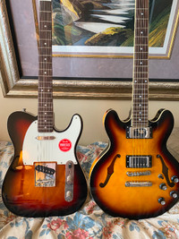 EPIPHONE AND FENDER SQUIRE GUITARS