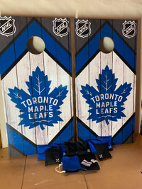 Toronto Maple Leafs Cornhole Boards and Bags