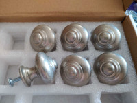 Brushed Silver Cabinet Knobs (6)