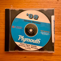 1968 Plymouth service manuals - CD - NEW