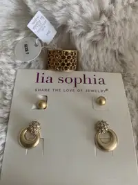 Lia Sophia Earrings and Ring - NEW