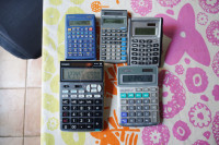 Calculators handy large numbers various brands