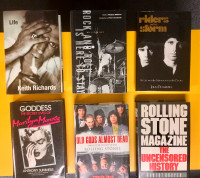 6 books Keith Richards Marilyn Monroe Rolling Stones Rock & Roll
