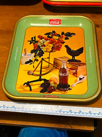 Coca Cola tray Roster, Fruits and Flowers 10.5"X13.5'"
