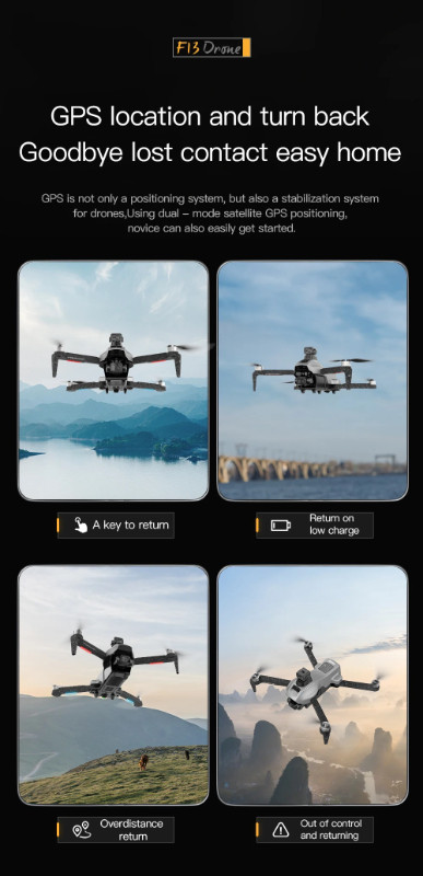 MAGNIFIQUE DRONE F13 MAX Caméra HD Professionnelle 8K dans Appareils électroniques  à Shawinigan - Image 2
