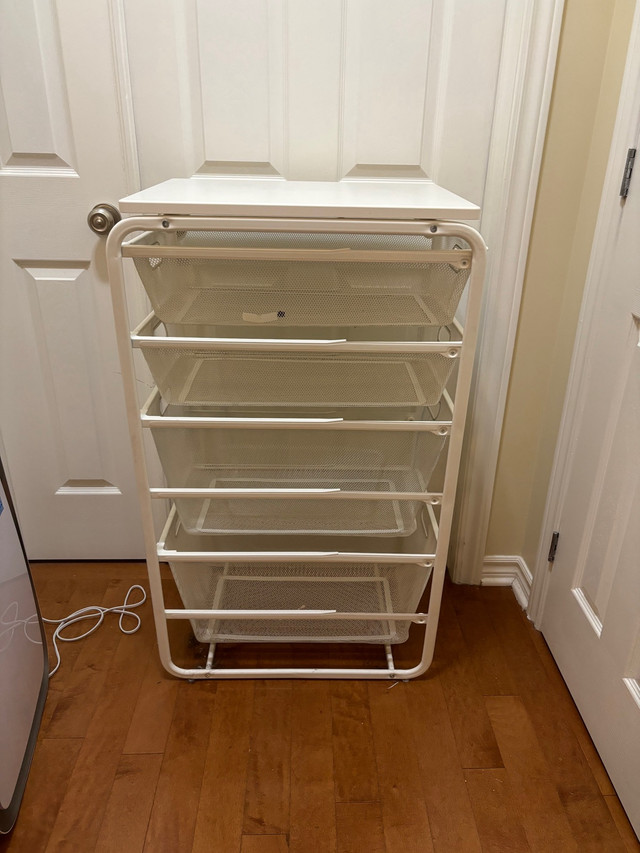 Algot IKEA sliding basket storage unit  in Dressers & Wardrobes in Ottawa - Image 2