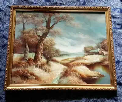 20x16in Country Scene Oil Painting, View more