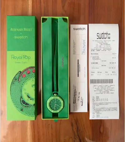 Royal Pop Swatch Royal Oak Audemars Piguet watch Green Eight, View more