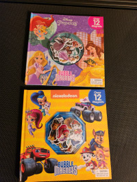 Paw Patrol & Disney Princess Bubble books, Brand new