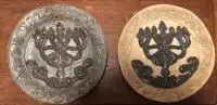 Domar Craftsmanship Art Old Jerusalem Round Menorah Plate