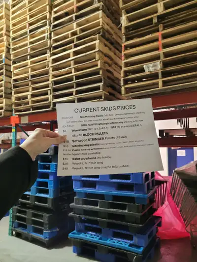 GOOD STOCK OF USED PALLETS 48X40 wood plastic hard bottom, View more