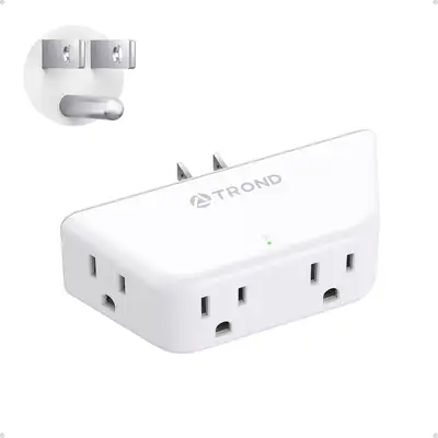 New, TROND Multi Plug Outlet Extender, Surge Protector, 4 Outlet, View more