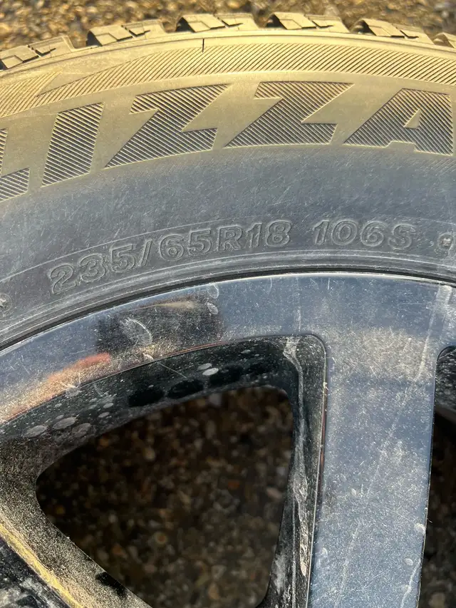 Full set of 18” Blizzak winter tires on Mazzi rims in Tires & Rims in Edmonton - Image 3