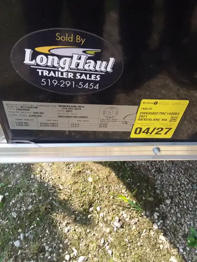 2021 WEBERLANE Enclosed Cargo Trailer. 14' tandem. Never seen road salt in excellent condition. Cons...