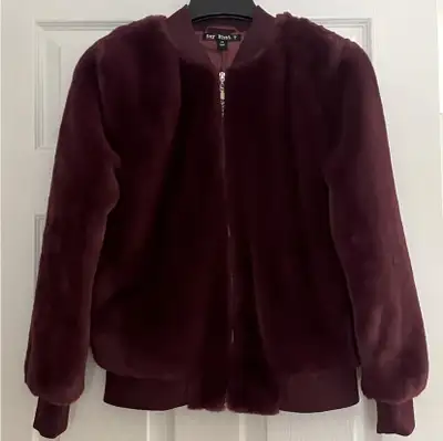 Beautiful faux fur bomber jacket, View more