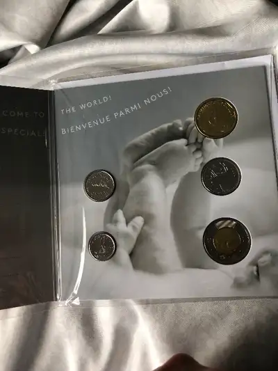Flying stork - sealed royal Canadian mint set. Uncirculated. Commemorating and keep sake for your ch...