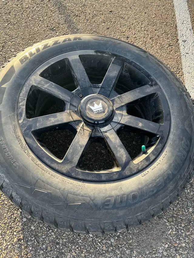 Full set of 18” Blizzak winter tires on Mazzi rims in Tires & Rims in Edmonton - Image 2