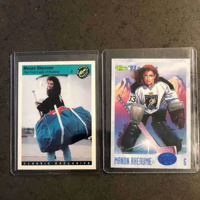 1993 Classic Manon Rheaume #112 1993 Classic Exclusive Manon Rheaume # 7 Both for $10.00