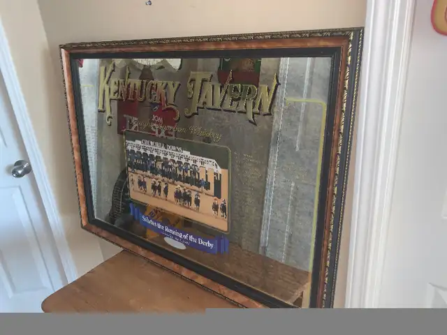 Vintage Huge Kentucky Tavern Bourbon Whiskey mirror sign Mint in Arts & Collectibles in Calgary - Image 4
