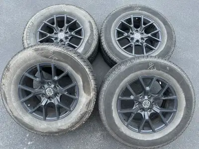 Set of 4 tires and rims with pressure sensors for 2022 Ram 1500 (new body 6 lug wheels). These are M...