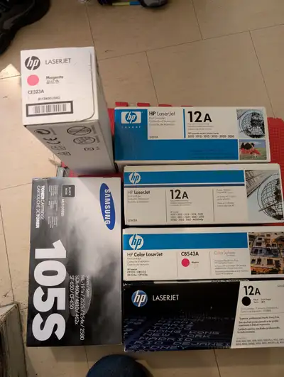 NEW SEALED HP 12A Samsung Laser printer toners, View more