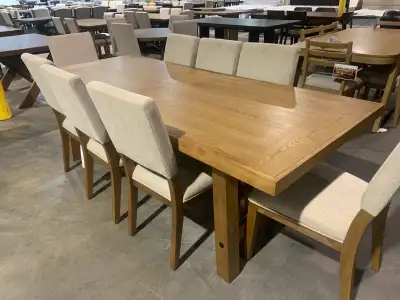 huge dining table w leaf harvest table , View more