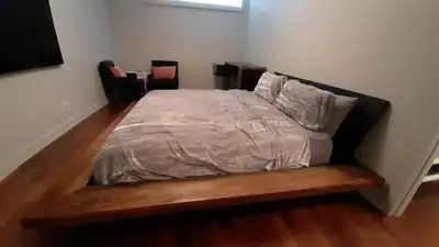 Modern King Platform Bed with Mattress, View more