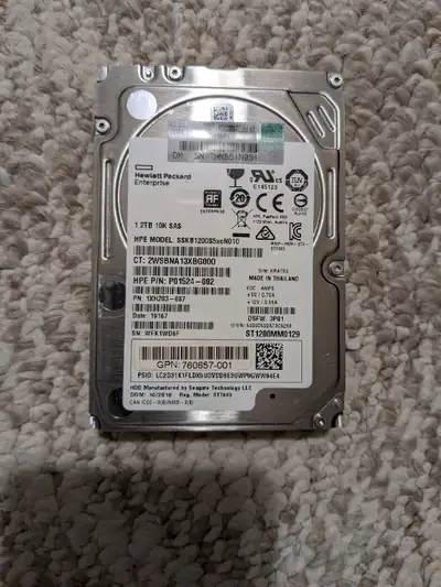 Hard Drives SAS 1.2TB 2.5 inch 10K, HP, View more