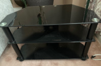 Glass TV Stand - 32" 1/2 x 15" 3/4 x 19" 5/8 (LxWxH)