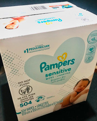 Pampers Sensitive Wipes Fragrance free 504’s (7 packs)