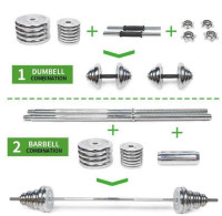 Clearance price! Dumbell barbell weight set 110lb 50kg