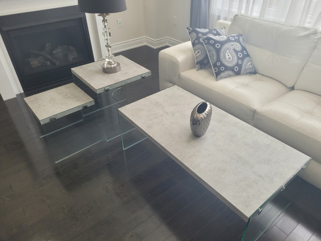 3 Piece Dining\Living Room Light Grey Coffee Table Set in Coffee Tables in Mississauga / Peel Region