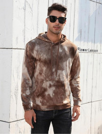 TURETRENDY Men's Tie-Dye Hoodie - size 2 XL